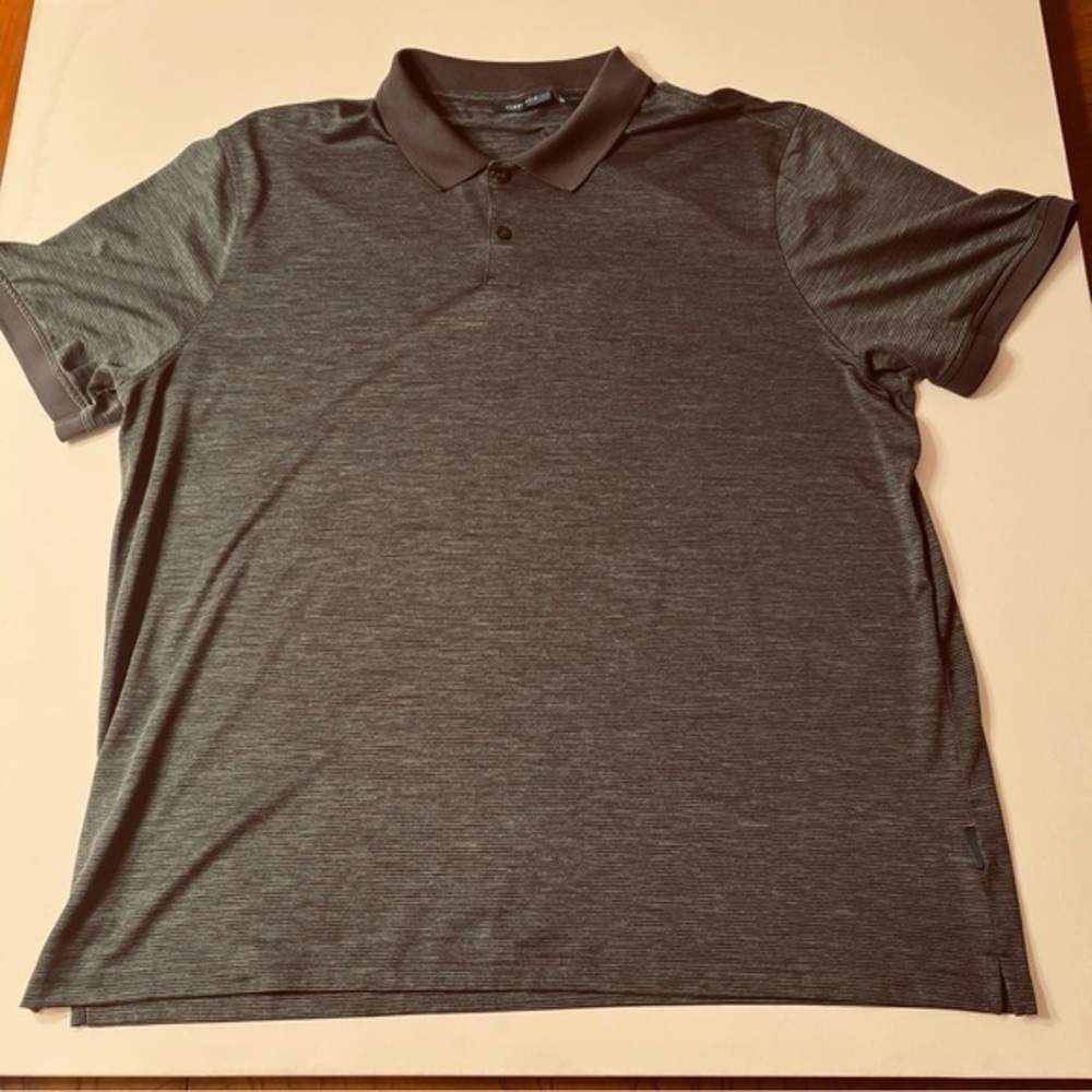 EUC Men's Perry Ellis Grey Short Sleeve‎ Polo Shirt Size XXL 🔥 (Z)